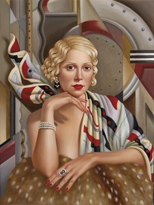 La Femme en Soie (olje på lin)
